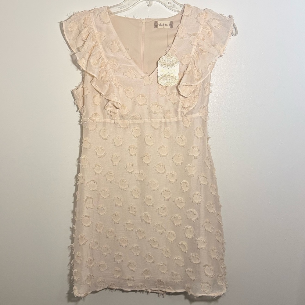 Altar’d State Ivory Ruffle Dress NWT